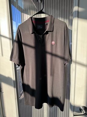 JAGUAR Men's charcoal gray authentic Polo Shirt